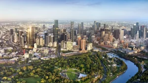 melbourne square blvd city aerial view