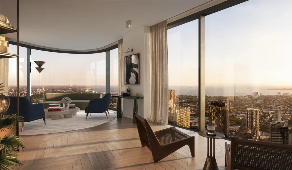 澳洲回流置業the queensbridge building living room